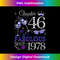 s Chapter 46 EST 1978 46 Years Old 46th Birthday Queen  1 - Retro PNG Sublimation Digital Download