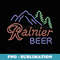 Rainier Neon Bar Sign - Modern Sublimation PNG File