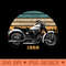 1968 Harley-Davidson XLCH Vintage Motorcycle Design - Sublimation PNG Designs - Variety