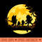 Bluey Walking Under Yellow Moon - Vector PNG Download - Good Value