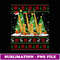 Lights Xmas Sweater Style Ugly Santa Saxophone Christmas - Premium PNG Sublimation File