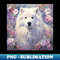 Pastel Samoyed - Vintage Sublimation PNG Download