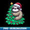 Christmas Sloth - Relaxing on the Christmas Tree - Bright Sublimation Digital Download