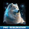 Samoyed Glow - Instant PNG Sublimation Download