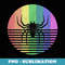 Retro Spider Gay Pride Rainbow Flag Vintage Distressed - Exclusive Sublimation Digital File