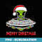 Cute Alien Christmas Tree Lights Xmas Holidays - Artistic Sublimation Digital File