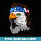 Bald Eagle Mullet - Patriotic Eagle - Stars Stripes USA Flag - Creative Sublimation PNG Download