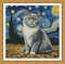 The Starry Night Painting With Gray Cat2.jpg