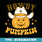 Howdy Pumpkin Fall Western Country Southern Rodeo Halloween - Modern Sublimation PNG File