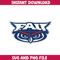 Florida Atlantic University Svg, Florida Atlantic logo svg, Florida Atlantic University, NCAA Svg, Ncaa Teams Svg (1).png