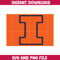 Illinois Fighting Illini Svg, Illinois Fighting Illini logo svg, Illinois Fighting Illini University, NCAA Svg (73).png