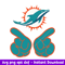 Hand Two Miami Dolphins Svg, Miami Dolphins Svg, NFL Svg, Png Dxf Eps Digital File.jpeg