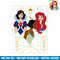 Disney Princess Snow White Tiana and Ariel Art Deco Style PNG Download.jpg