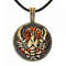Cancer necklace Zodiac Sign Round Necklace Gold black brass amber cancer pendant necklace Amulet Necklace men Large.jpg