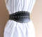 Leather belt wide black eyelets womans_3561.JPG