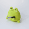 Crochet meme frog with knife plush amigurumi toy
