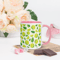 Lime Slices & Green Leaves Seamless Pattern Coffee Mug with Color Inside