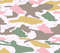 Modern Girly Camo Mix Colored Seamless Pattern All-Over Print Crop Tee