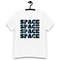 Space Inscription Astronaut With Balloons in Space Men's classic tee