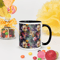 Beautiful Romantic Flowers Chic Floral Pattern Mug with Color Inside