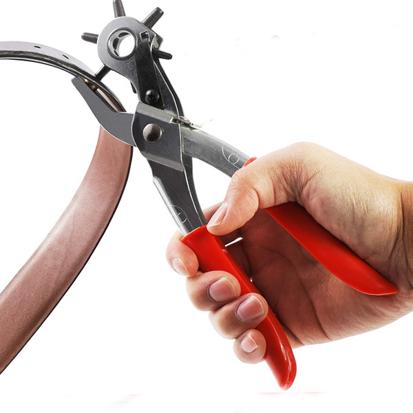 Revolving Leather Punch Plier Punch Hole Tool Puncher for Belt