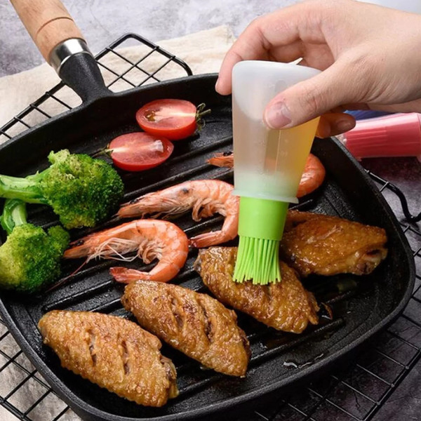 JDEFEG Home Essentials Butter Brush Silicone Bbq Silicon Oil Honey Brush  Bottle Pot Container Suck Cooking Kitchen Grill Bake Silicone Pot Mat Kitchen  Essentials for New Home Green 