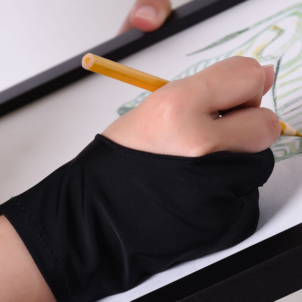 Drawing Tablet Glove Artist's Drawing Glove With Two Fingers