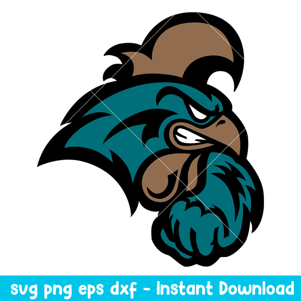 Coastal Carolina Chanticleers Logo Svg, Coastal Carolina Chanticleers Svg, NCAA Svg, Png Dxf Eps Digital File.jpeg