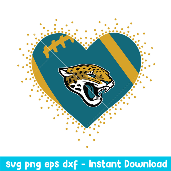 Heart Jacksonville Jaguars Team Logo Svg, Jacksonville Jaguars Svg, NFL Svg, Png Dxf Eps Digital File.jpeg