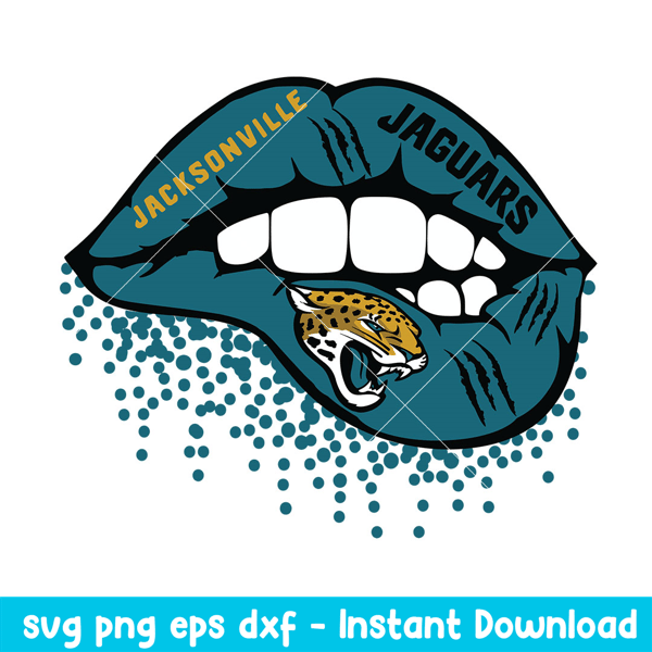 Jacksonville Jaguars Lips Svg, Jacksonville Jaguars Svg, NFL Svg, Png Dxf Eps Digital File.jpeg