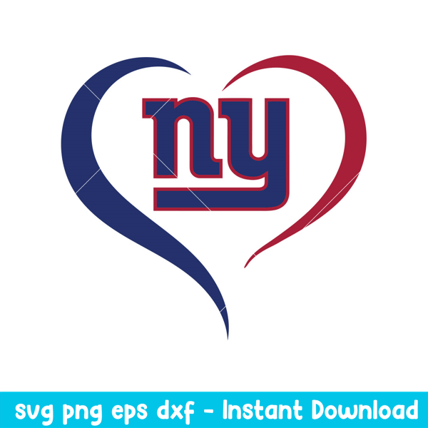 New York Giants Heart  Logo Svg, New York Giants Svg, NFL Svg, Png Dxf Eps Digital File.jpeg