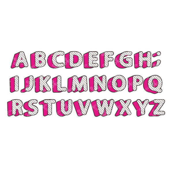 Alphabet Decals ABC Polka Dot Alphabet Stickers Colorful Alphabets