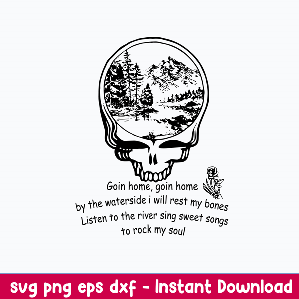 Grateful Dead Goin Home Svg, Skull Svg, Png Dxf Eps File.jpeg