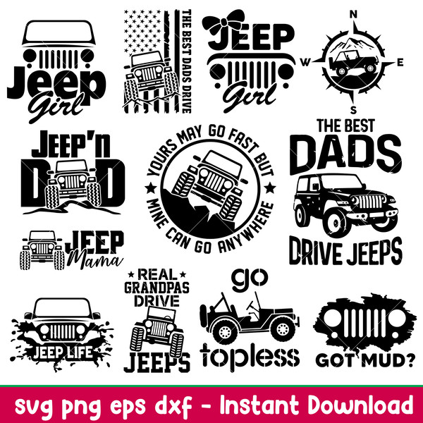 Jeep SVG Bundle, Jeep Svg Bundle, Jeep Svg, Jeep Mama Svg, Jeep Dad Svg, png, dxf, eps file.jpeg