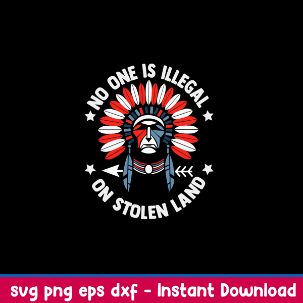 No One Is Illegal On Stolen Land Svg, Png Dxf Eps Digital File.jpeg