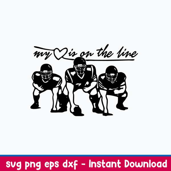 My Heart Is On The Line Svg, Baseball Svg, Png Dxf Eps file.jpeg
