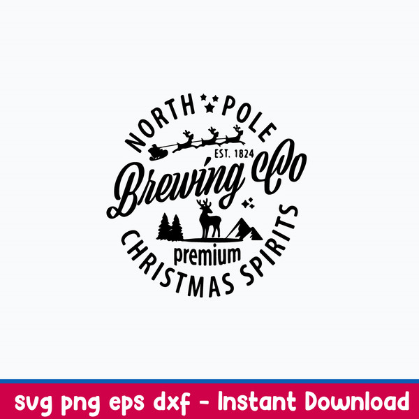 North Pole Brewing Co Christmas Spirits Svg, Png Dxf Eps File.jpeg
