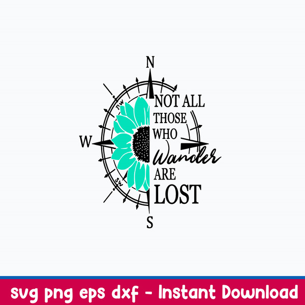 Not All Those Who Wander Are Lost Svg, Png Dxf Eps File.jpeg