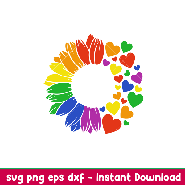 Pride Sunflower, Pride Sunflower Svg, Starbucks Svg, Coffee Ring Svg, Cold Cup Svg, png,dxf,eps file.jpeg