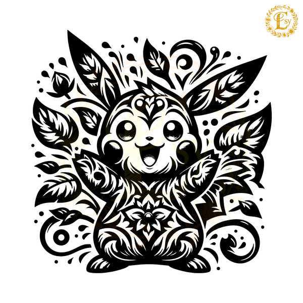 Cute-Pikachu-Floral-Cartoon-Character-SVG-S2304241630.png