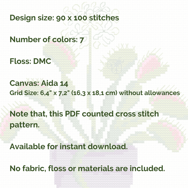 Cross stitch pattern Venus flytrap (5).png