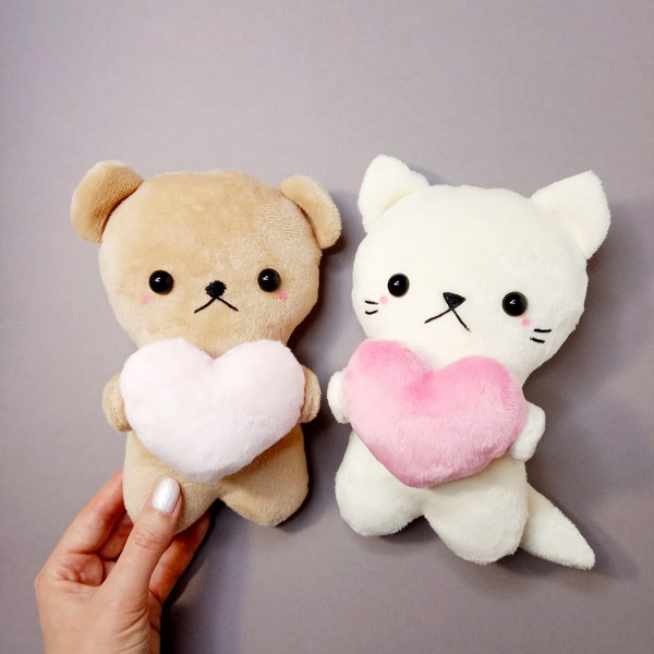 easy-to-sew-plush-toys-bear-cat