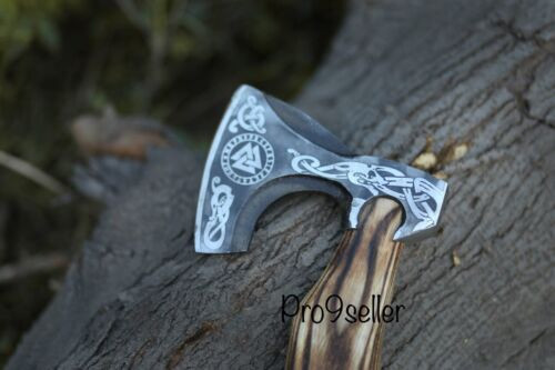 Premium Handmade Viking Axe Custom Carbon Steel Hatchet for Valhalla Enthusiasts  Unique Gift for Him BM (8).jpg