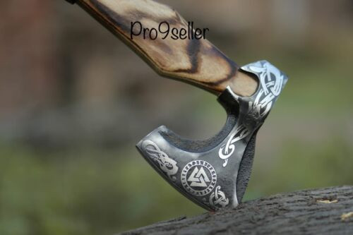 Premium Handmade Viking Axe Custom Carbon Steel Hatchet for Valhalla Enthusiasts  Unique Gift for Him BM (9).jpg