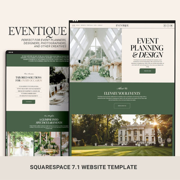 Event Planner Squarespace Website Template, Event Planning Template, Photographer Portfolio Website, Wedding planner (1).jpg