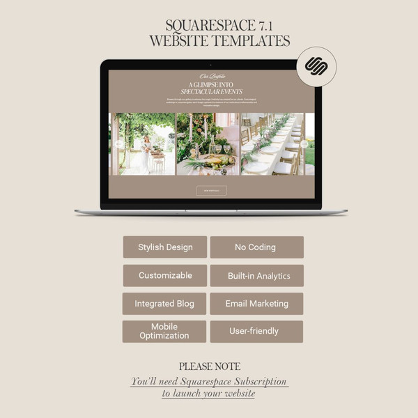 Event Planner Squarespace Website Template, Wedding Planning Template, Photographer Portfolio Website (4).jpg