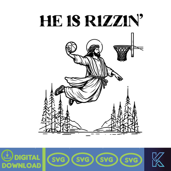 Funny Easter Jesus Svg, Jesus Basketball, Reto Y2K Christian Faith Religious, Weirdcore Clothing That Go Hard, Instant Download (2).jpg