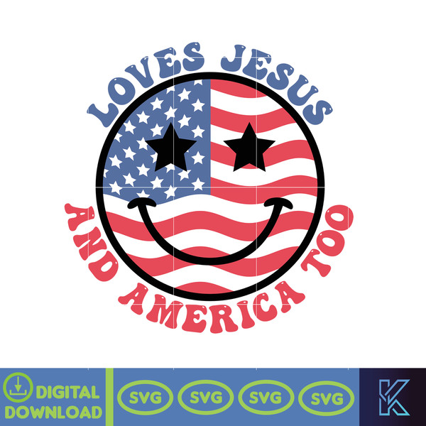Loves Jesus And America Too Svg, Party In The Usa Svg, God Bless America Svg, Independence Day Svg, Instant Download.jpg