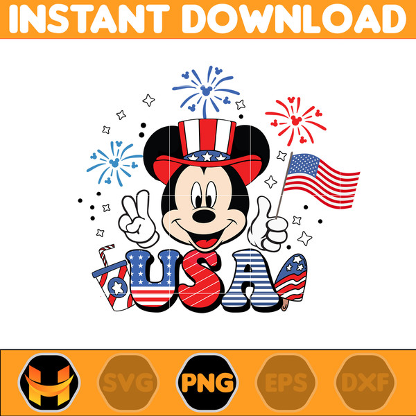 Mouse 4th Of July Png, Cartoon 4th July Png, Fourth Of July Designs, Independence Day, 4th Of July Png, Instant Download (4).jpg