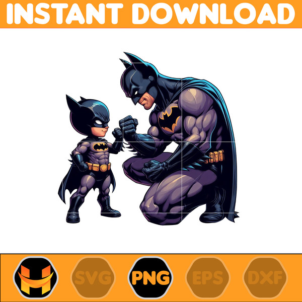 Batman Dad And Son Png, Super Hero Dad And Son Png, Father's Day 2024 Png, Father's Day Png Sublimation, Clipart (5).jpg
